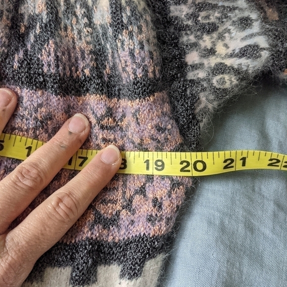 VINTAGE 80s Brenda French Soft Fuzzy Cardigan Sweater S - Picture 11 of 12